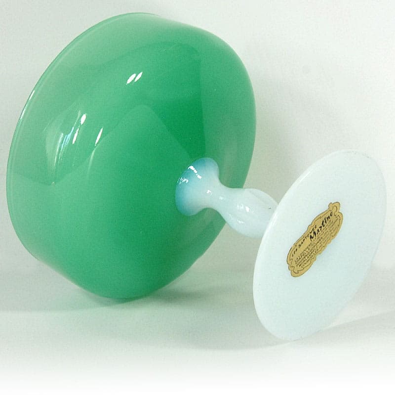 Patera szklana zielona, Empoli, Włochy, lata 70. - 41466