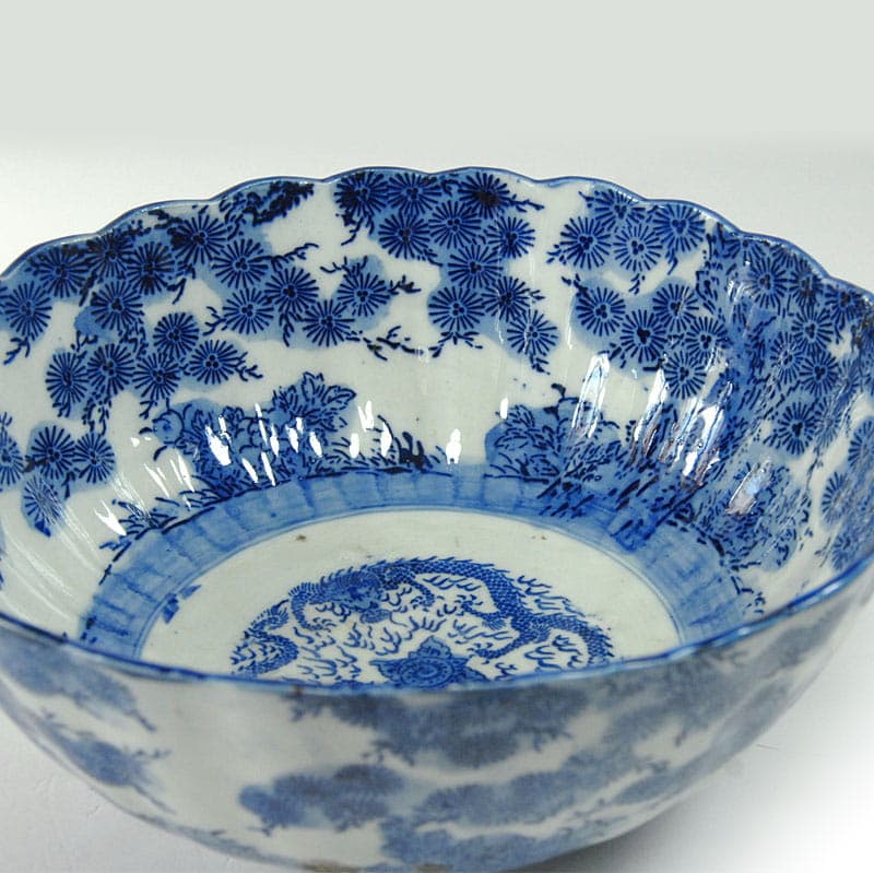 Misa Meiji, biało-niebieska, porcelana, Japonia, początek XX w. - 41458