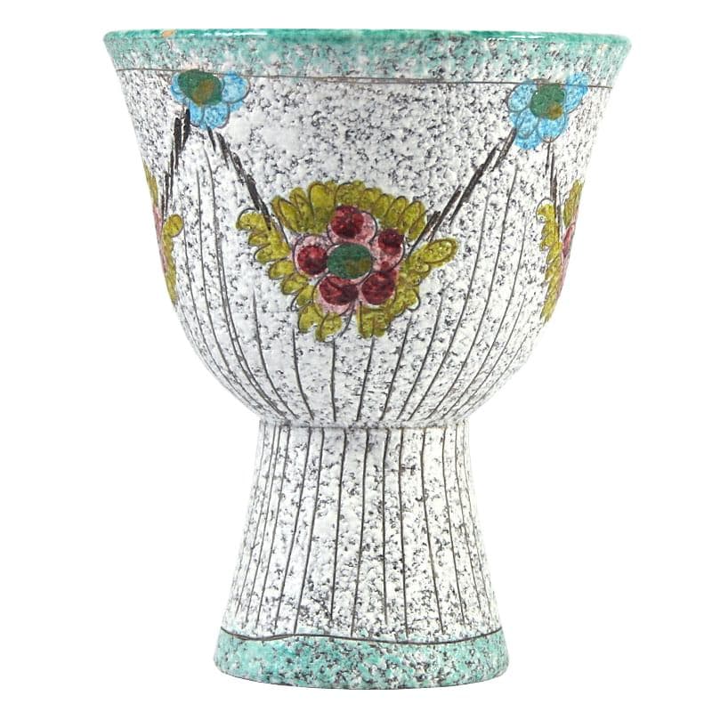 Wazon ceramiczny sgraffito, multikolor, Fratelli Fanciullacci, Włochy, lata 60.