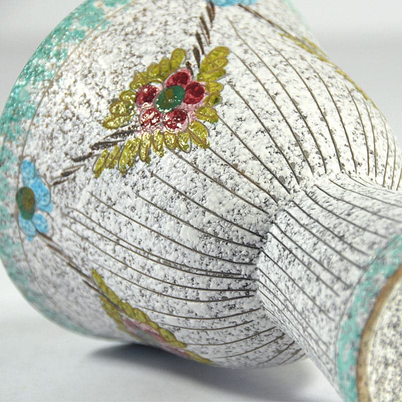 Wazon ceramiczny sgraffito, multikolor, Fratelli Fanciullacci, Włochy, lata 60. - 41420