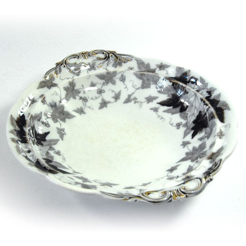 Patera Bryonia, ivory white, fajans, Utzschneider & Cie, Sarreguemines, Francja, przełom XIX/XX w. - 41395