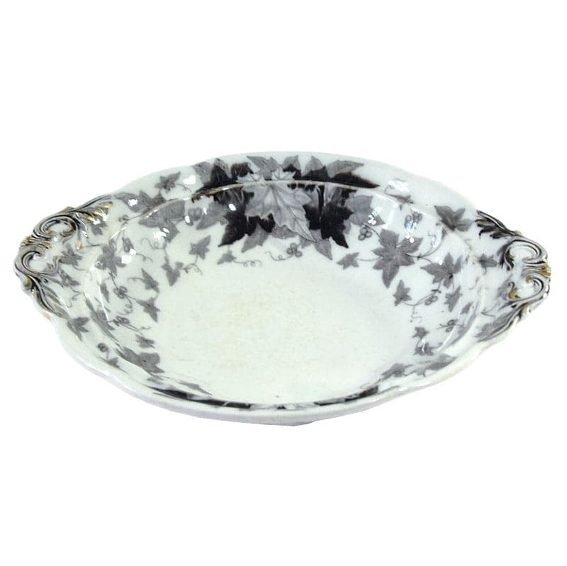 Patera Bryonia, ivory white, fajans, Utzschneider & Cie, Sarreguemines, Francja, przełom XIX/XX w.