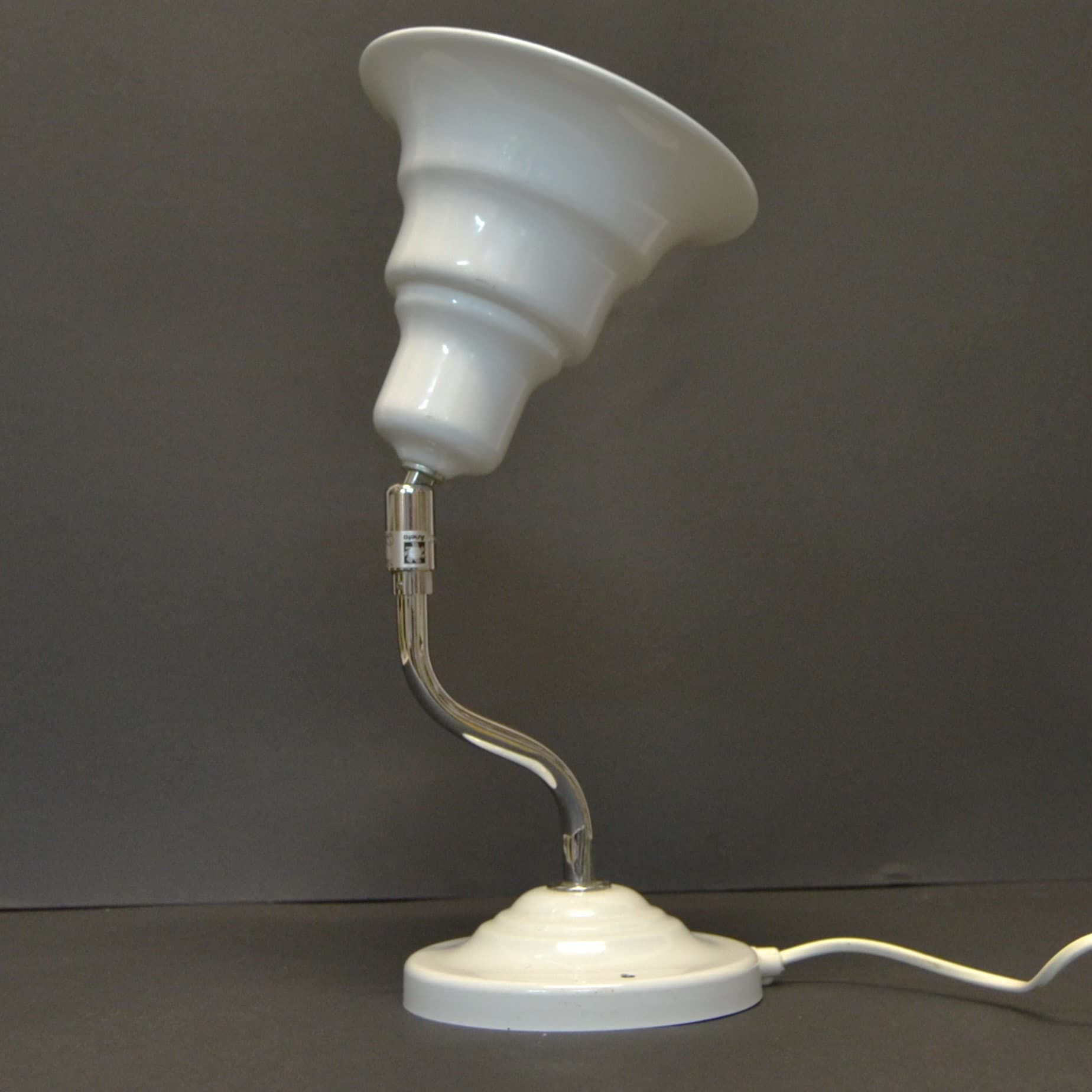 Lampa ścienna, ivory white, metal, proj. J. Winkler, Szwecja, lata 70. - 321
