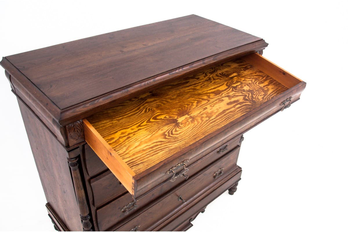 Dębowa komoda, Norwegia, lata 90. XIX wieku - 47387