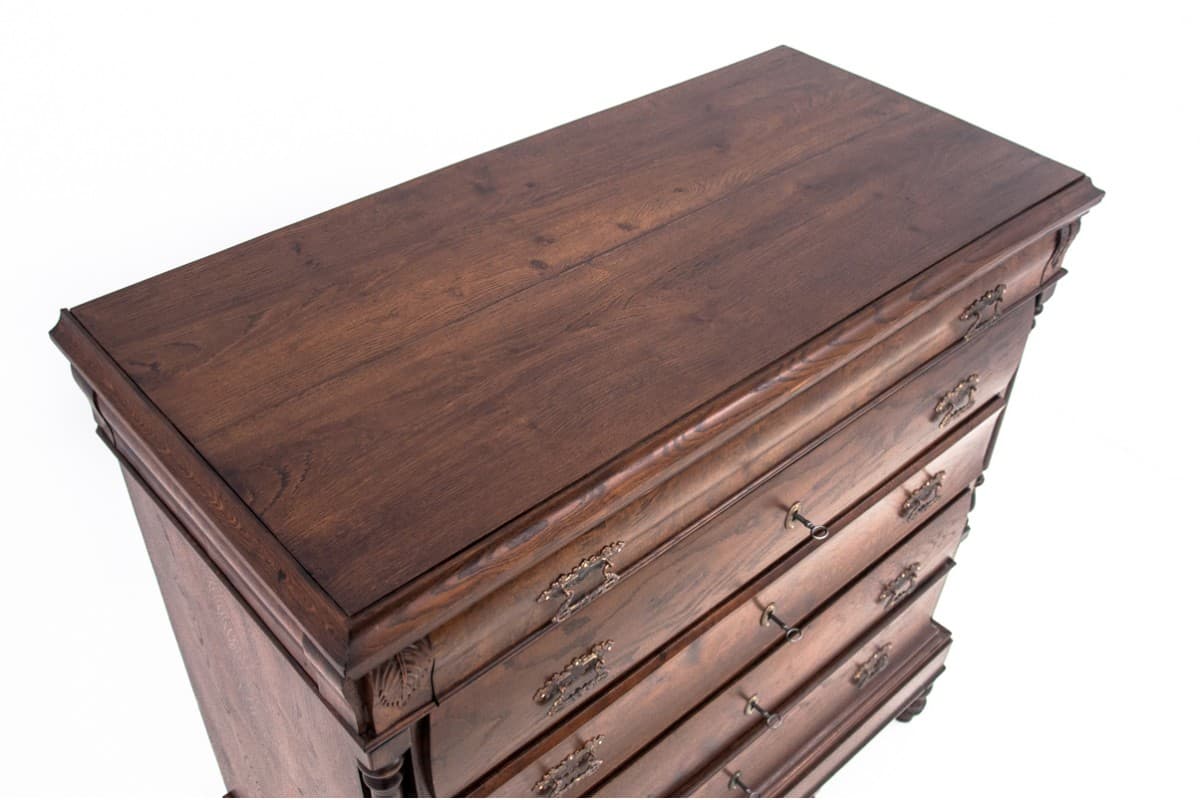 Dębowa komoda, Norwegia, lata 90. XIX wieku - 47392