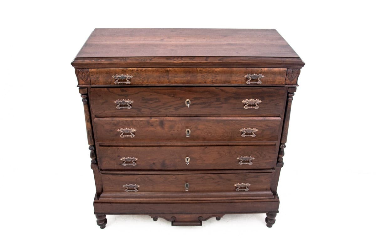 Dębowa komoda, Norwegia, lata 90. XIX wieku - 47385