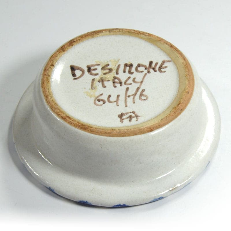 Bowl, multicolor ceramics, by G. Desimone, Italy, 1960s. - 41340