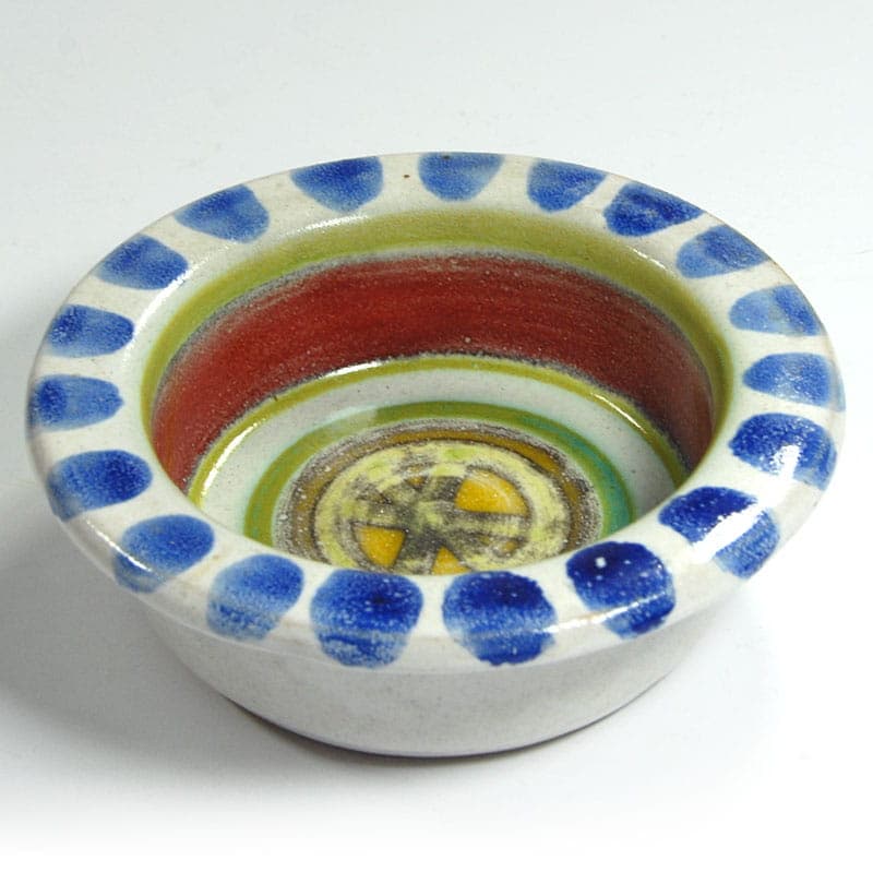 Bowl, multicolor ceramics, by G. Desimone, Italy, 1960s. - 41339