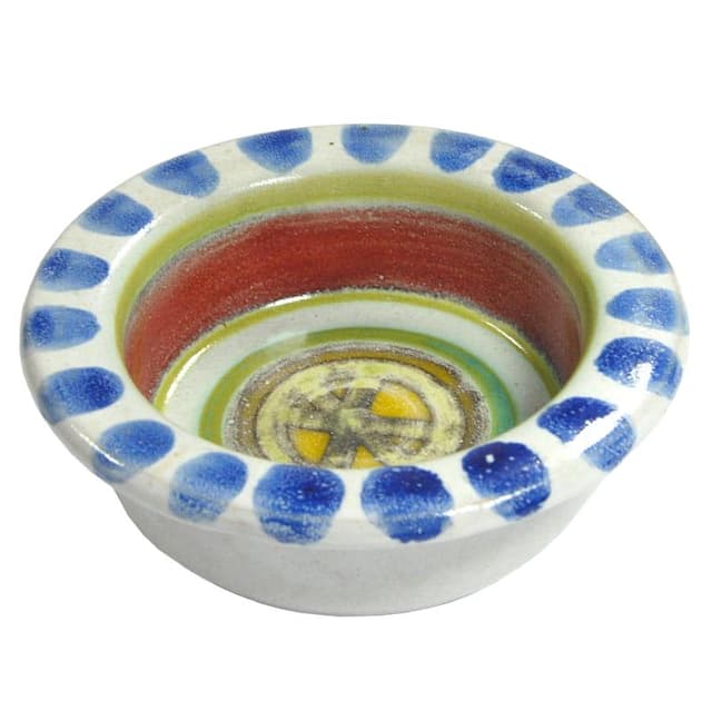 Bowl, multicolor ceramics, by G. Desimone, Italy, 1960s. - DIMENSION