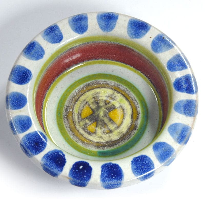 Bowl, multicolor ceramics, by G. Desimone, Italy, 1960s. - 41335