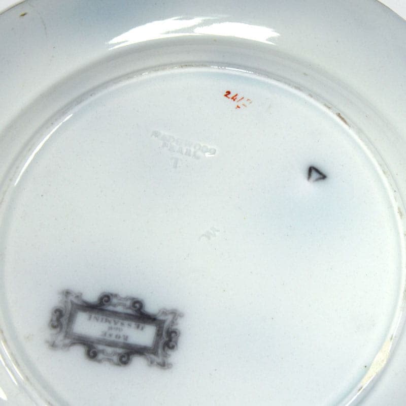 Zestaw talerzy deserowych Rose & Jessamine, fajans ivory white, Wedgwood, Wielka Brytania, XIX w. - 41333