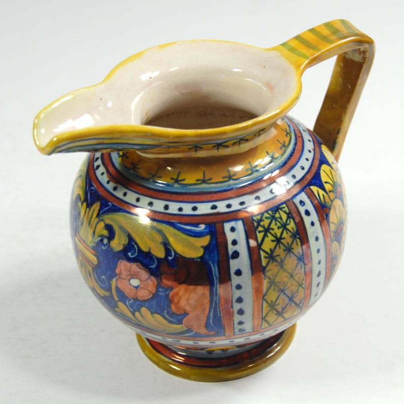 Dzbanek, Gualdo Tadino, multikolor, ceramika, Włochy, lata 60. - 41298