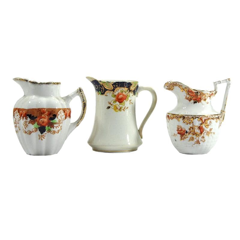 Ivory White Faience Decorative Jugs, United Kingdom, Late 19th/Early 20th Century