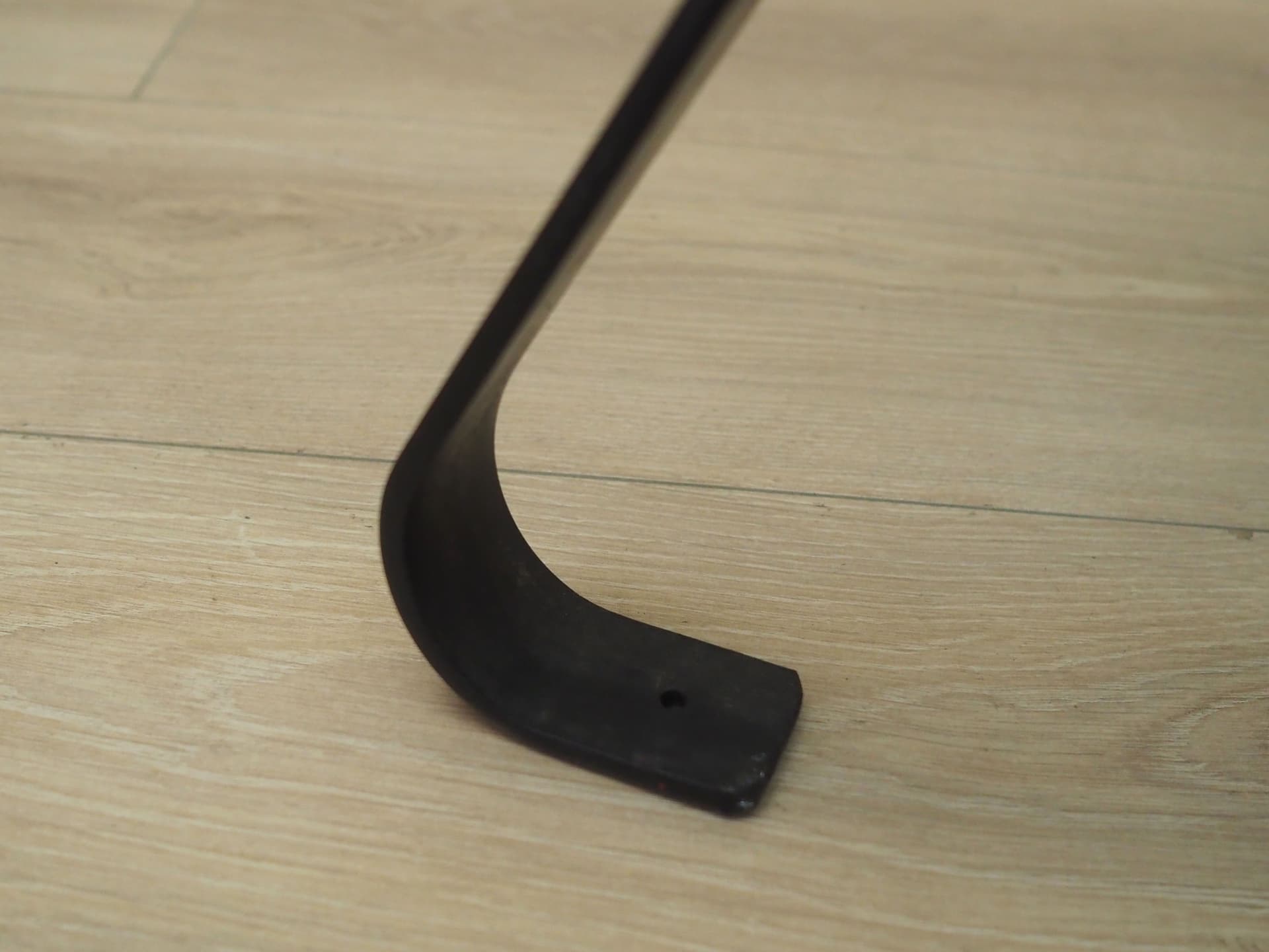 Stolik kawowy, szkło, metal czarny, Dania, lata 70. - 50850