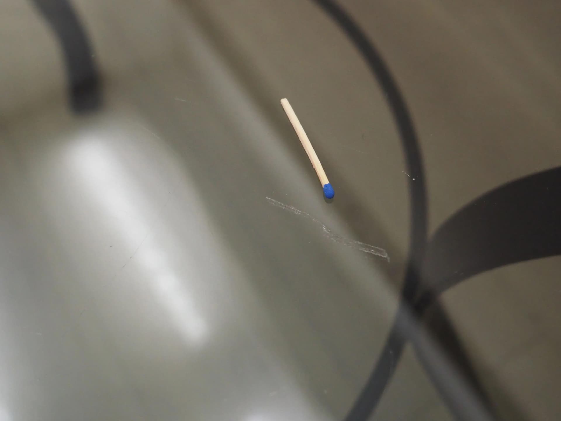 Stolik kawowy, szkło, metal czarny, Dania, lata 70. - 42514