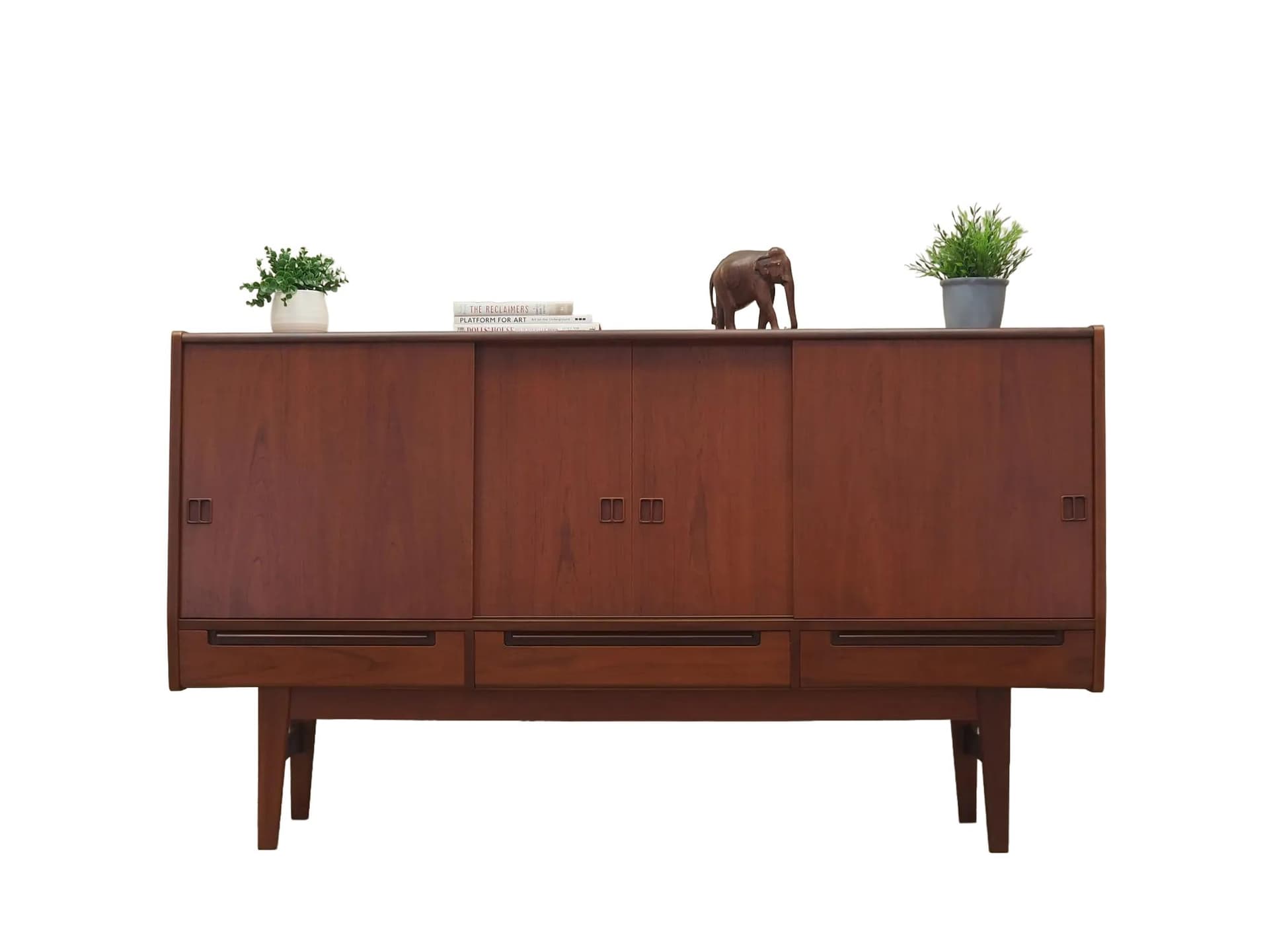 Highboard, teak brązowy, Dania, lata 60.