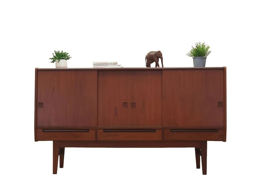 Highboard, teak brązowy, Dania, lata 60.