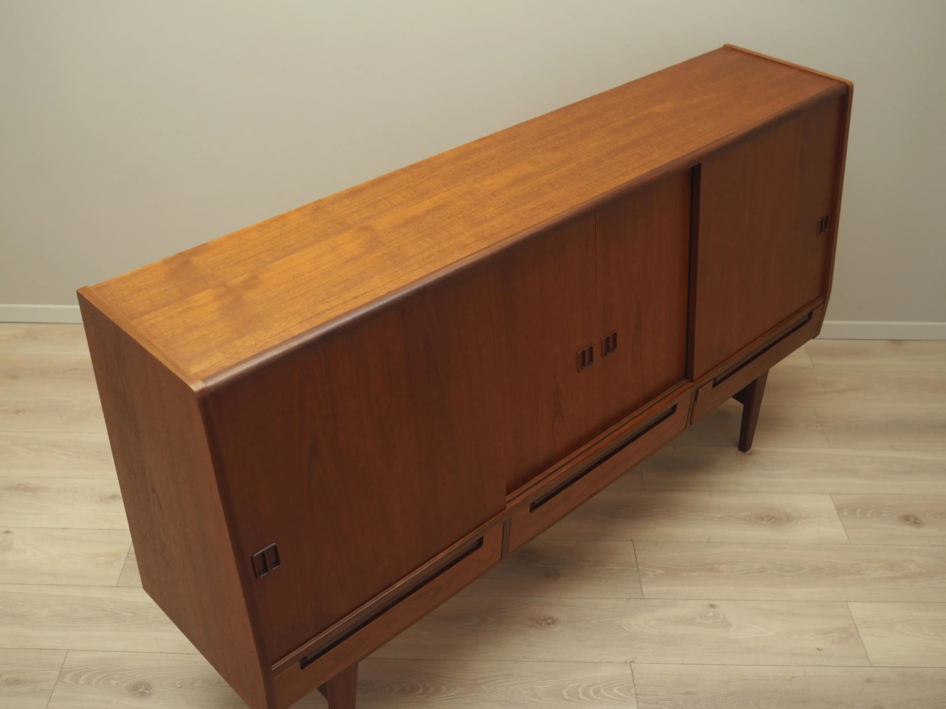 Highboard, teak brązowy, Dania, lata 60. - 42506