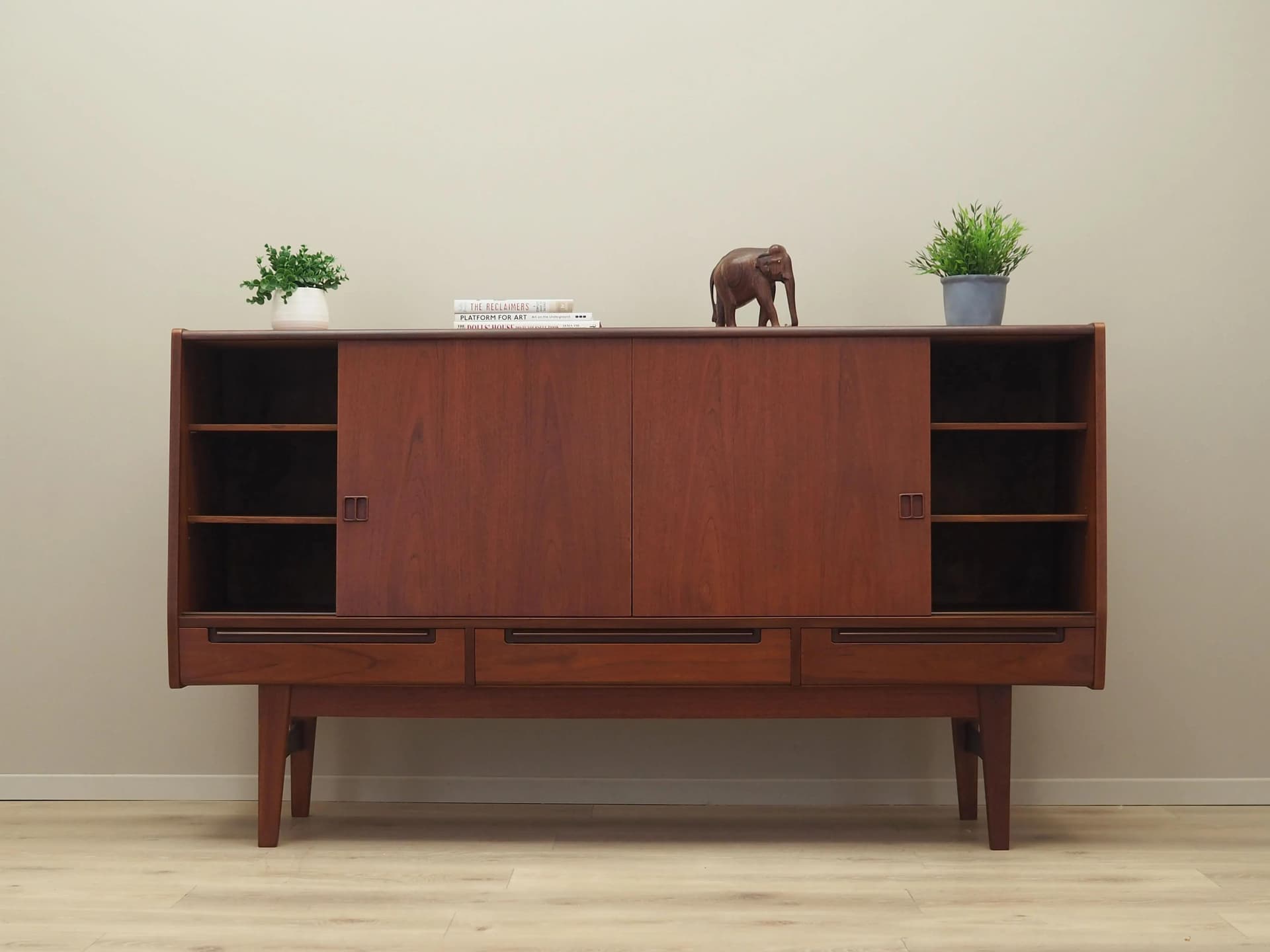 Highboard, teak brązowy, Dania, lata 60. - 42502
