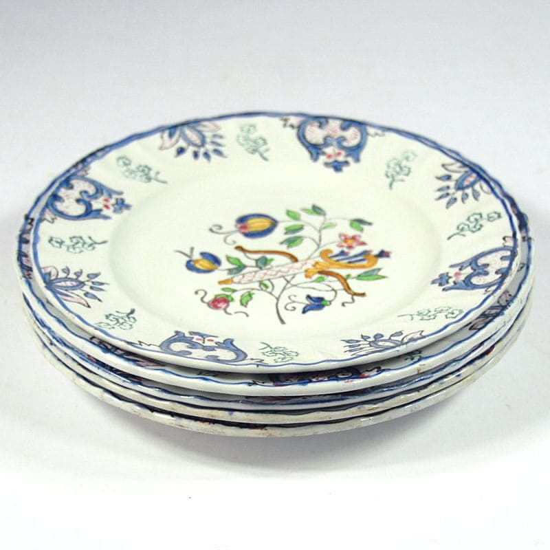 Ivory fajansowe talerze dekoracyjne, Longwy, Francja, lata 30. - 41265