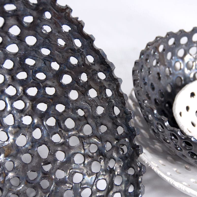 Zestaw pięciu mis, czarny i biały, ceramika, proj. J. Wysocka-Panasiewicz, Polska, XXI w. - 41252