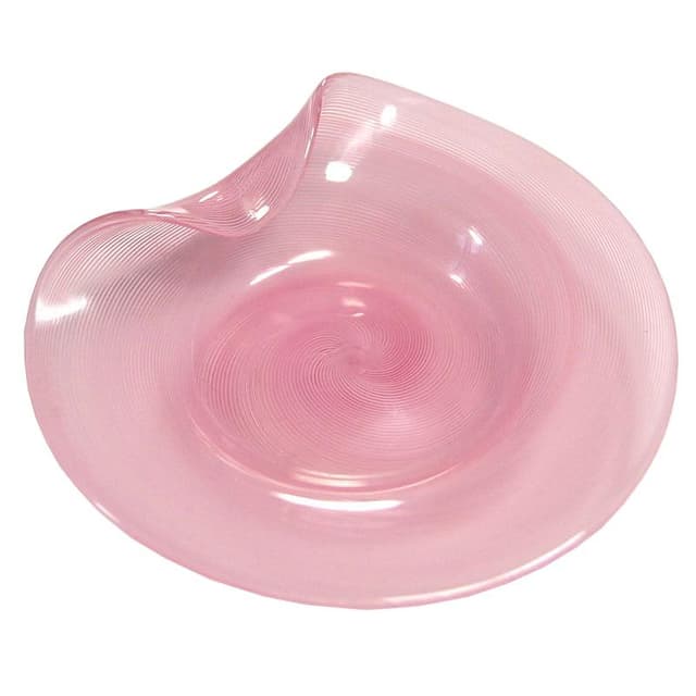 Dish Zanfirico, transparent glass, Murano, Italy, 1960s. - DIMENSION