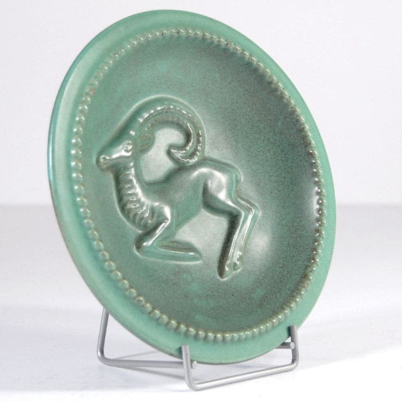 Patera Art Deco, turkus ceramika, Michael Andersen & Son, Dania, lata 30. - 42149