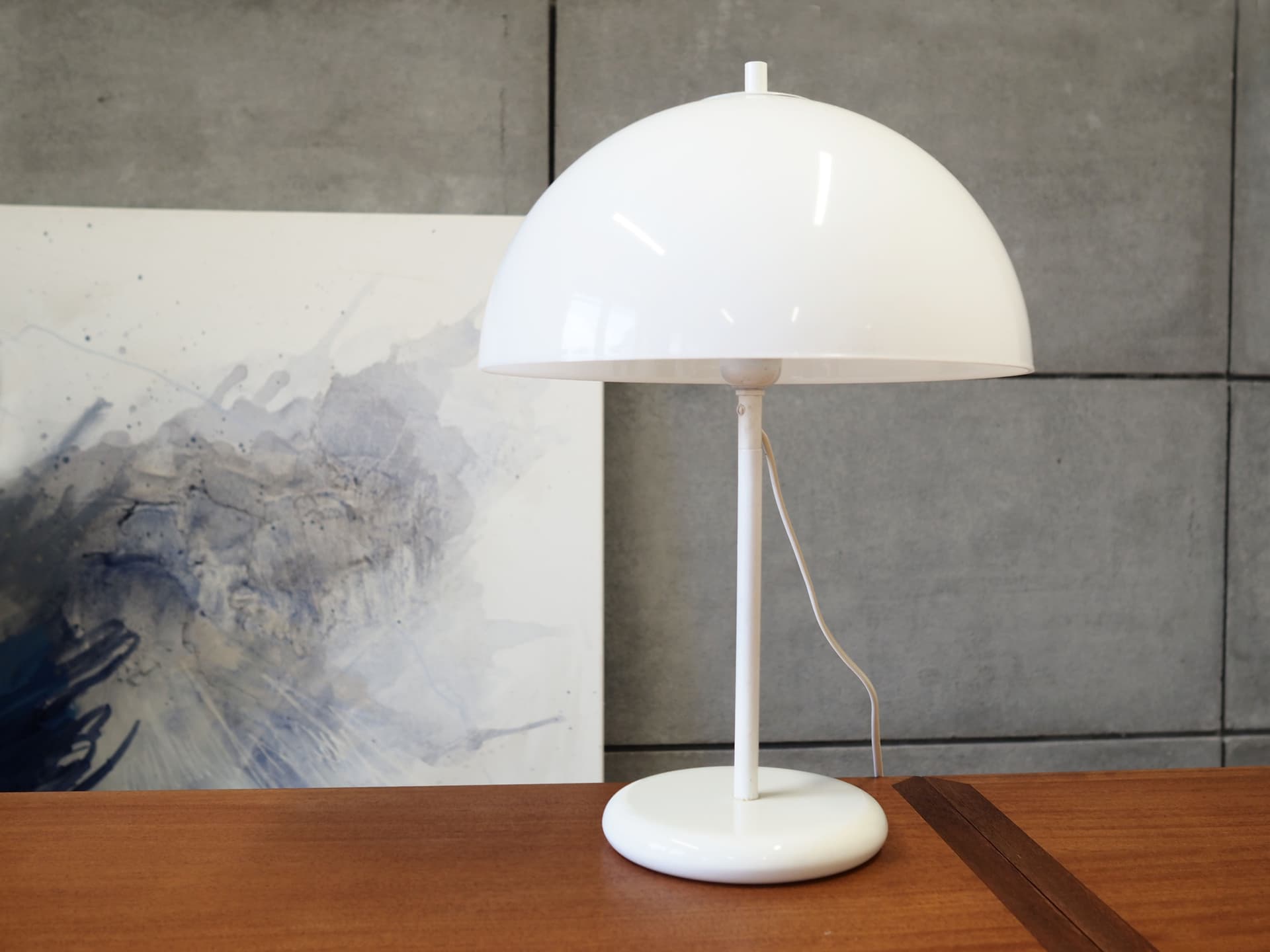 Desk lamp, white, metal plastic, Denmark, 1970s - 51597