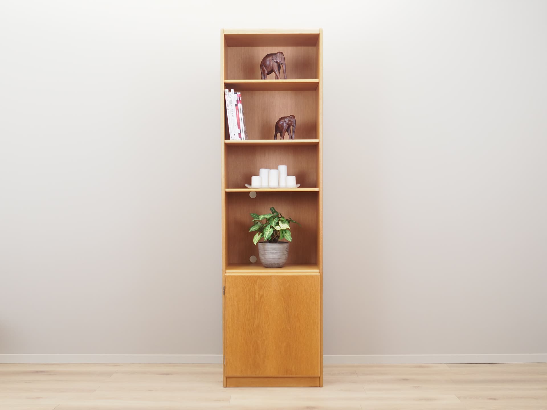 Bookcase, dark brown ash, Denmark, 1970s - 51590