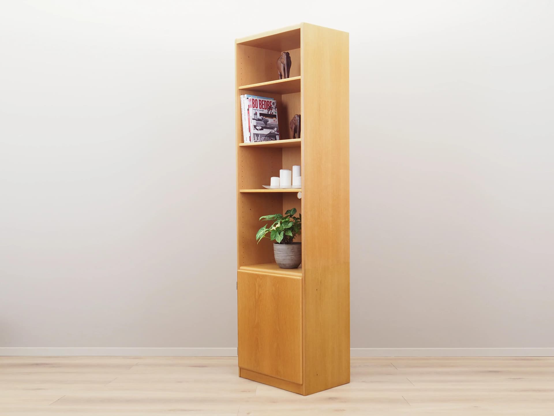Bookcase, dark brown ash, Denmark, 1970s - 42337