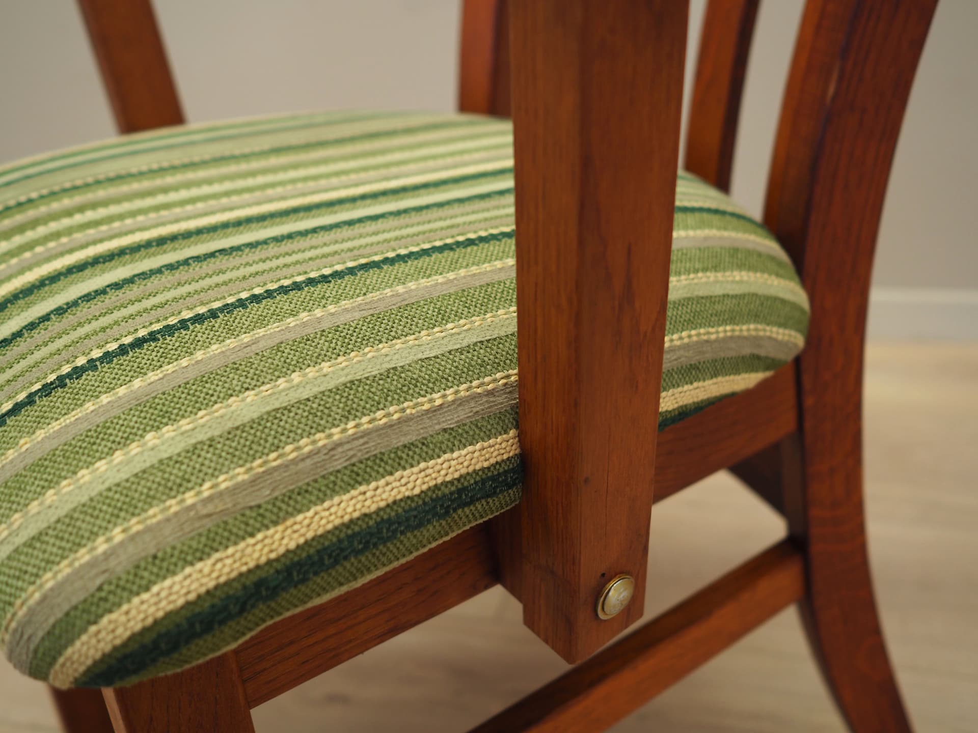 Armchair, green, teak, Denmark, 1970s. - 51571