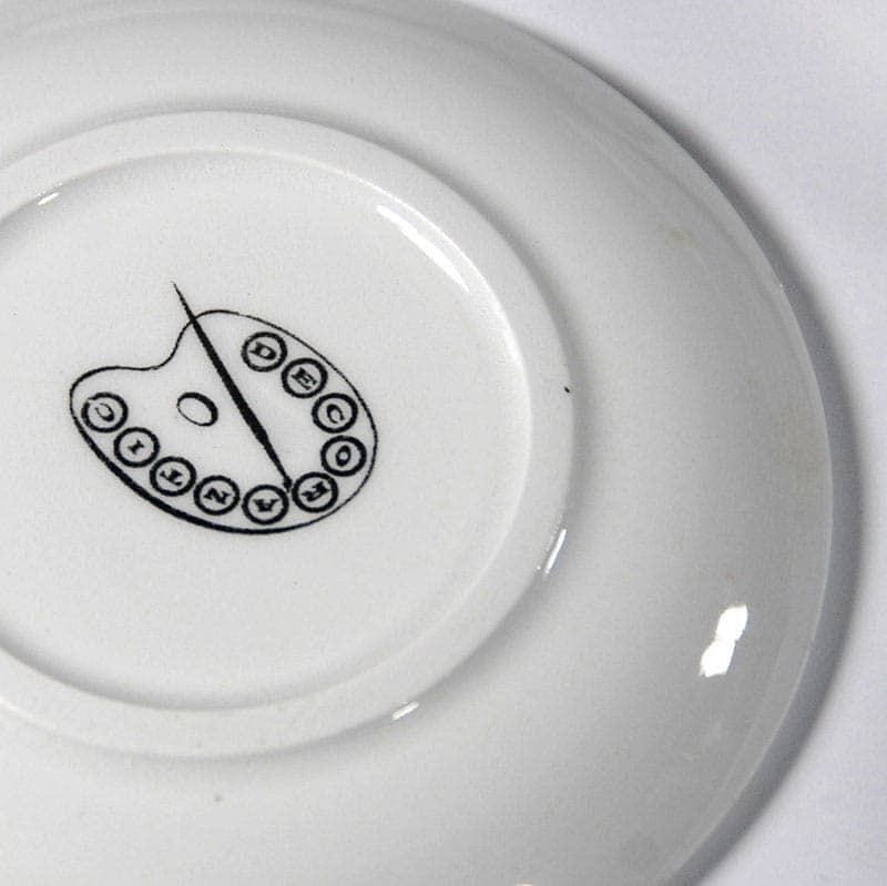 Komplet paterek, porcelana biała, Bucciarelli Milano, Włochy, lata 60. - 42091