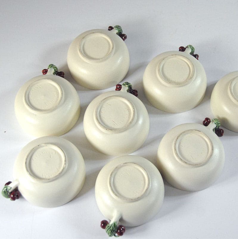 Komplet miseczek deserowych, ceramika kremowa, Keramos Sevres, Francja, lata 60. - 42075