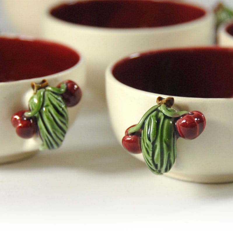 Komplet miseczek deserowych, ceramika kremowa, Keramos Sevres, Francja, lata 60. - 42073