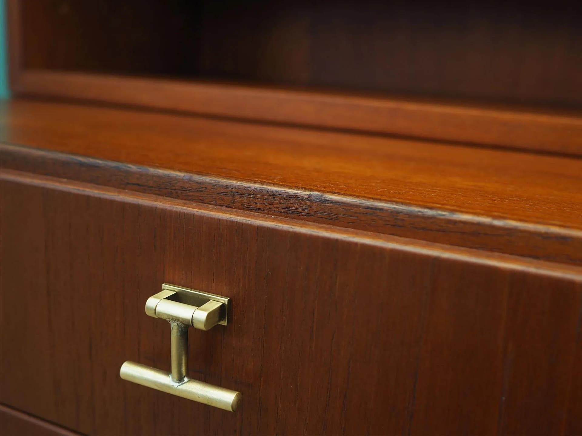Bookcase, brown teak, by B. Mogensen, Denmark, 1960s - 42294
