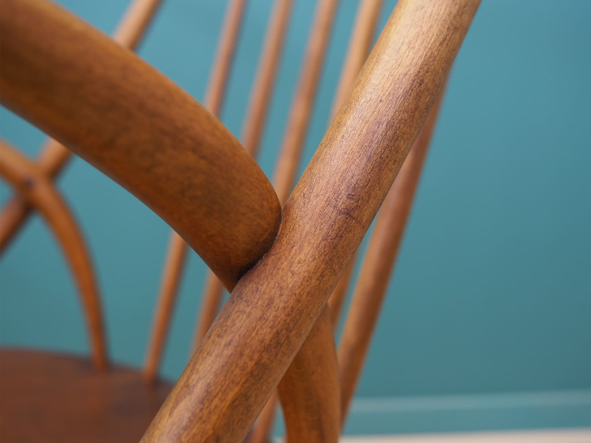 Krzesło IW2, szary, buk, proj. I. Wikkelsø, Dania, lata 60. - 51561