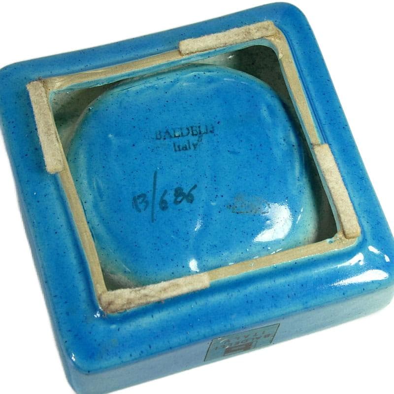 Błękitna paterka ceramiczna, Baldelli, Włochy, lata 60. - 4458