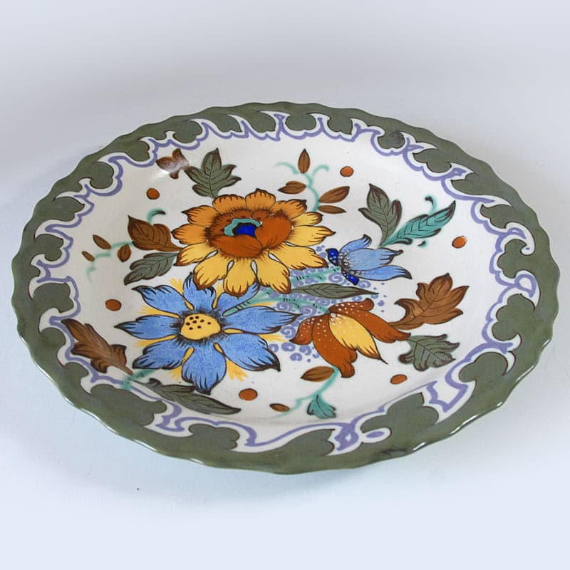 Decorative Platter Royal Gouda, multicolor ceramics, Netherlands, 1950s. - 42050
