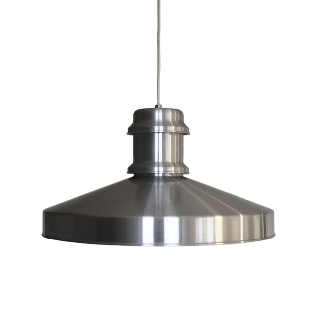 Lampa wisząca, skandynawski design, aluminium srebrny, Dania, lata 70. - WYMIARY