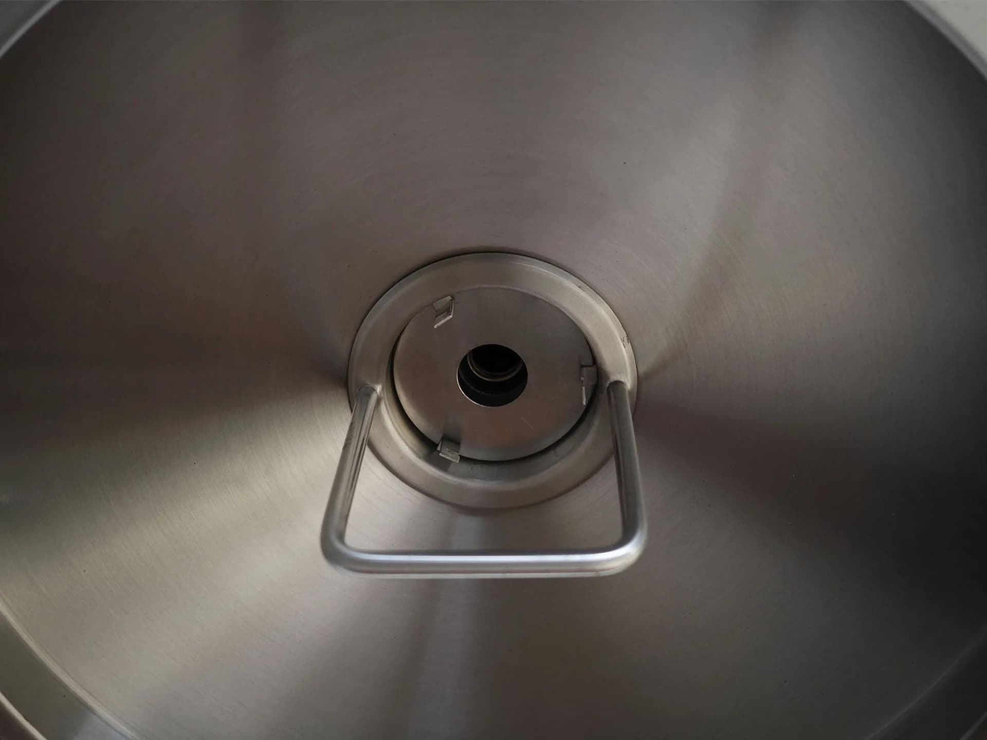 Lampa wisząca, skandynawski design, aluminium srebrny, Dania, lata 70. - 42240