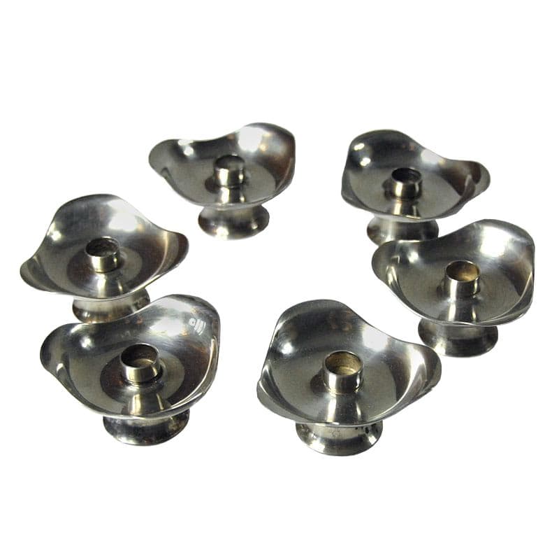 Komplet świeczników stołowych, srebro, Dania, lata 60.