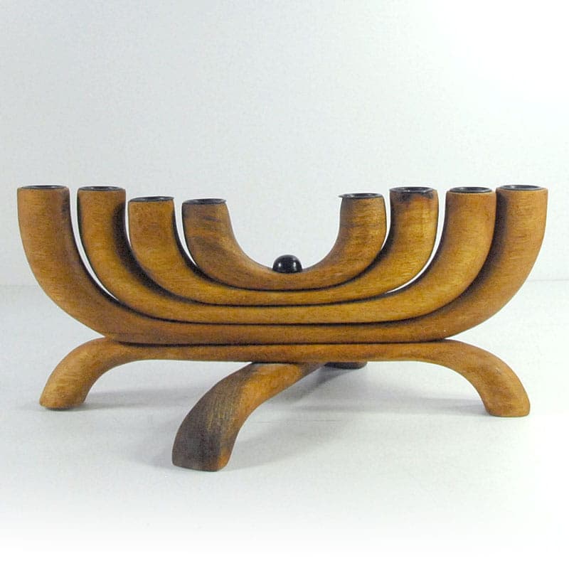 Świecznik stołowy, teak, Dania, lata 60. - 42015