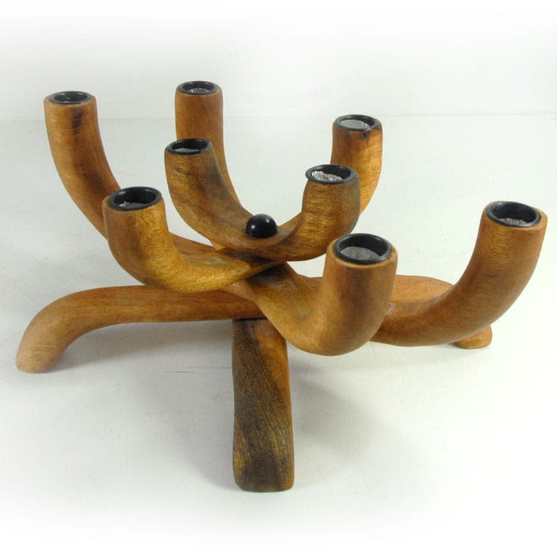 Świecznik stołowy, teak, Dania, lata 60. - 42012