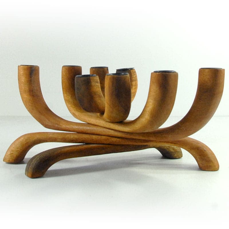 Świecznik stołowy, teak, Dania, lata 60. - 42009