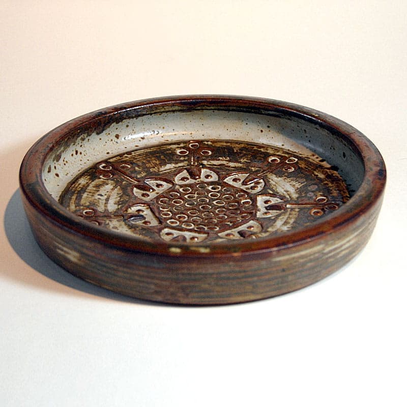 Patera ceramiczna brązowa, proj. J. Mogensen, Dania, lata 60. - 42003