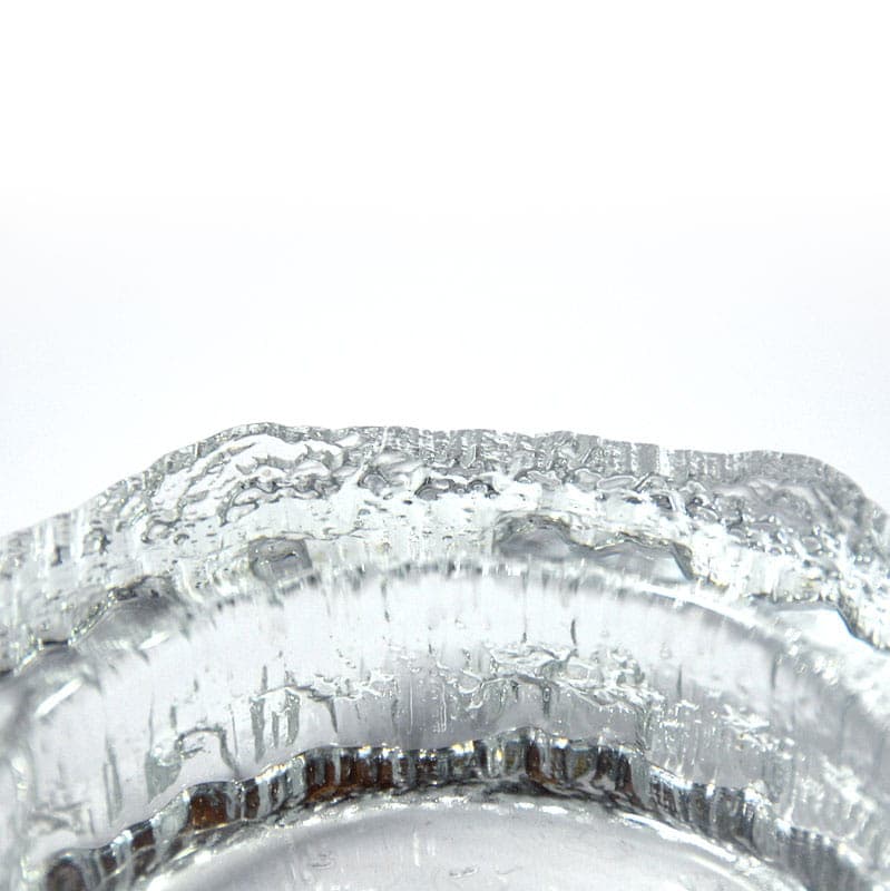 Patera Aslak, szkło transparentne, proj. T. Wirkkala, Iittala, Finlandia, lata 80. - 41994