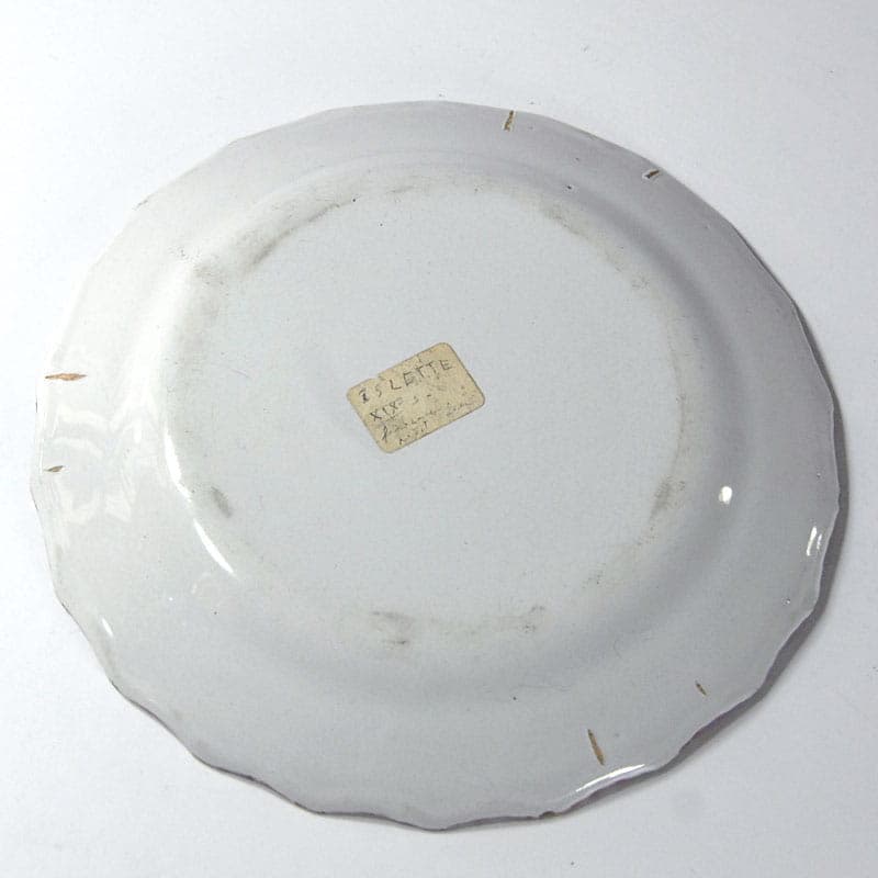 Talerz Le Islette, ceramika multikolor, Lunéville, Francja, XIX w. - 43167