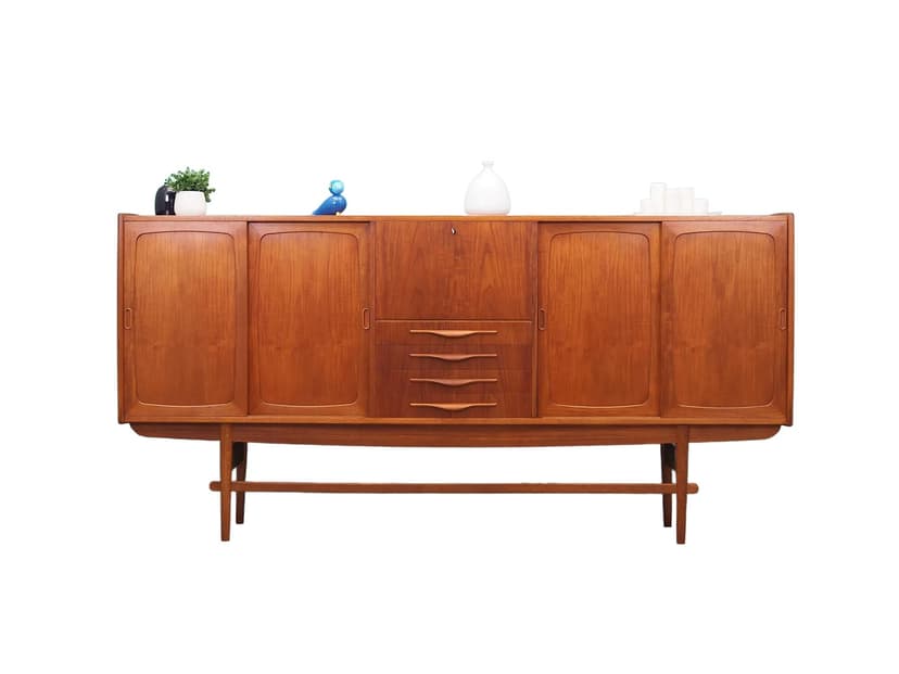 Highboard, teak brązowy, Dania, lata 60.
