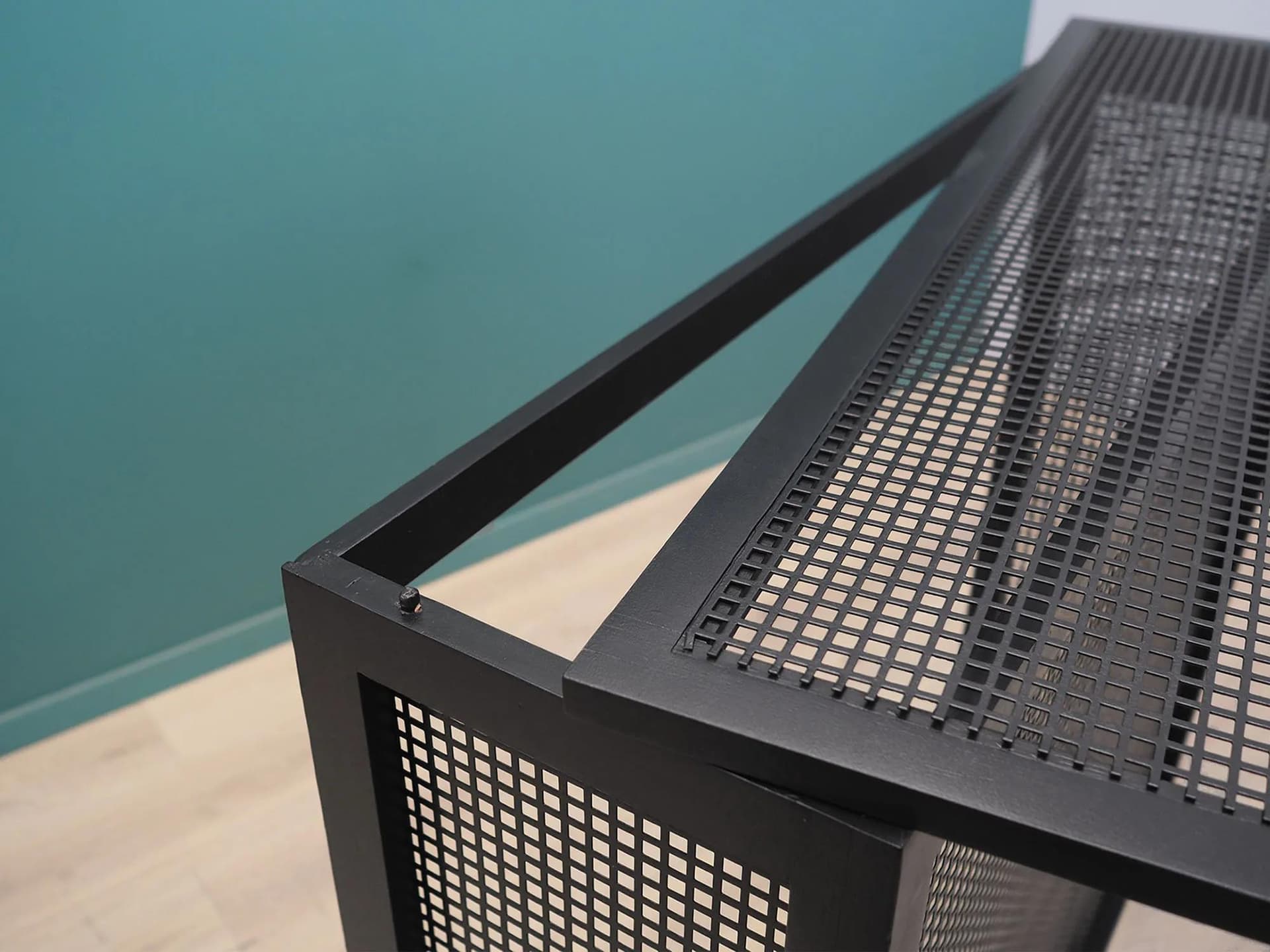 Fireplace screen, black metal, Denmark, 1980s - 42885