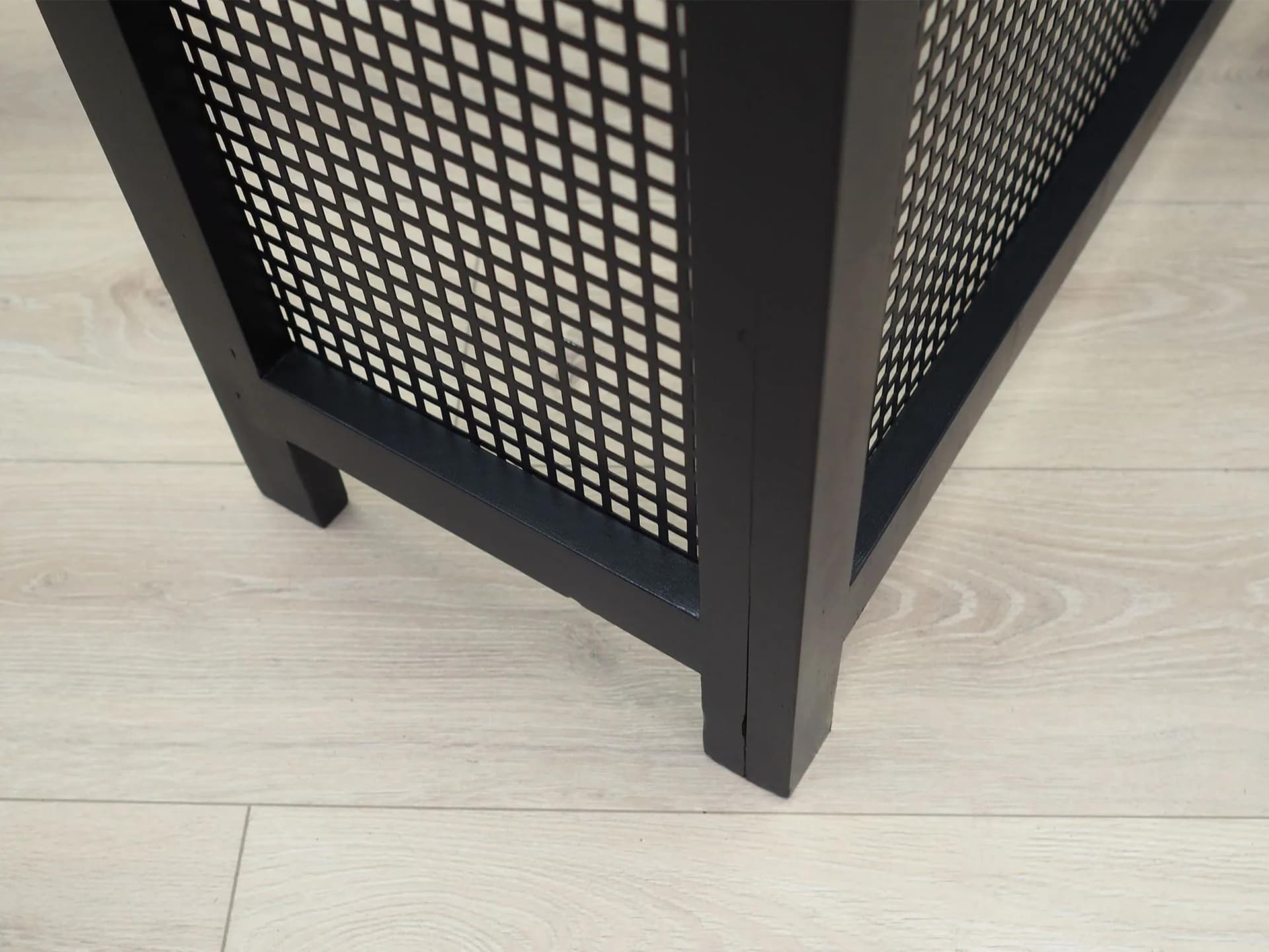 Fireplace screen, black metal, Denmark, 1980s - 42889